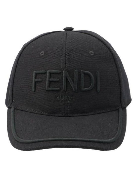 Fendi Logo Embroidery Ball Cap Black