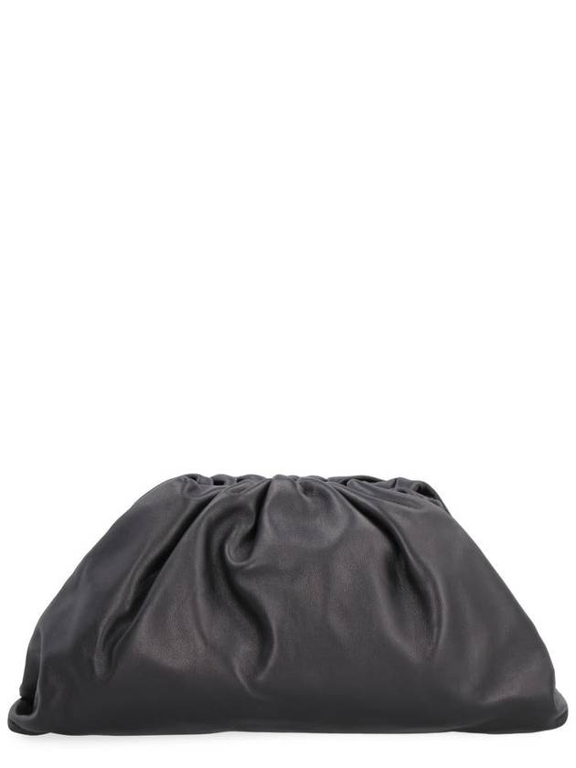Bottega Veneta Nappa Pouch Dumpling Clutch Bag Black