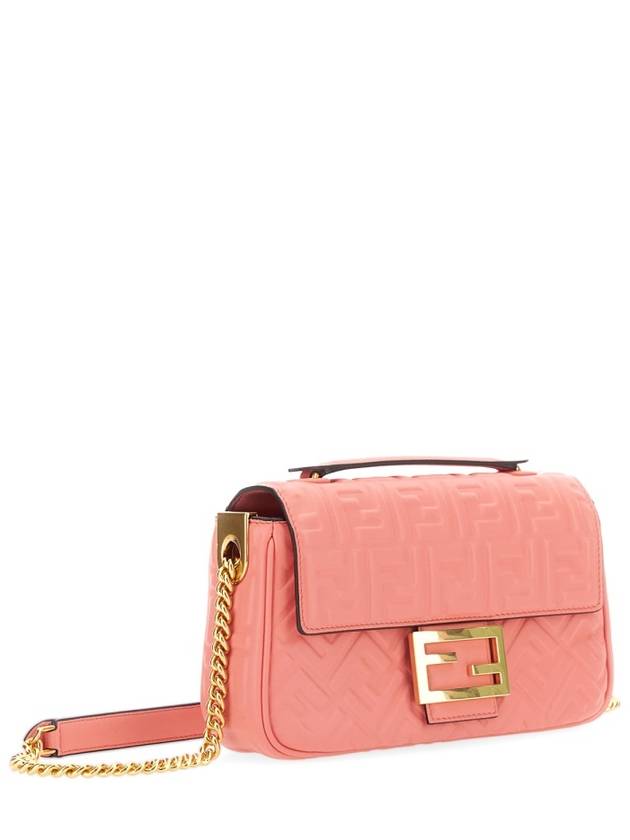 Fendi Baguette Medium Nappa Leather Chain Shoulder Bag Pink