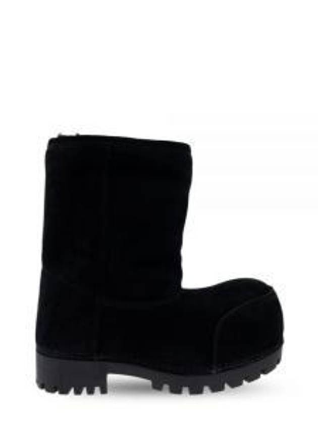 Balenciaga Alaska Fur Low Winter Boots Black
