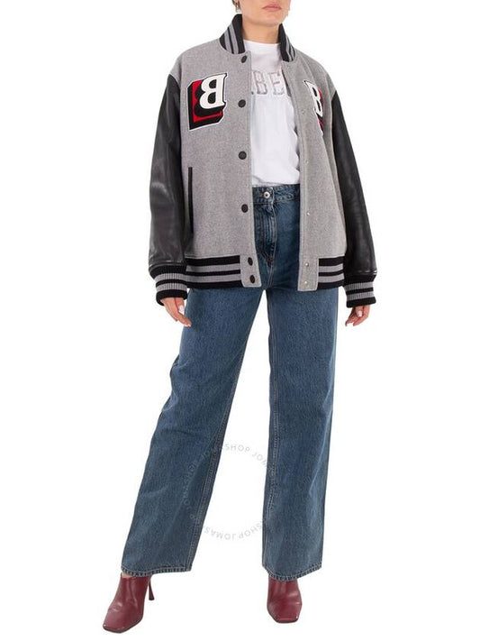 Burberry Burberry Letter Graphic Wool Bomber Jacket Brand Size 10 US Size 8
