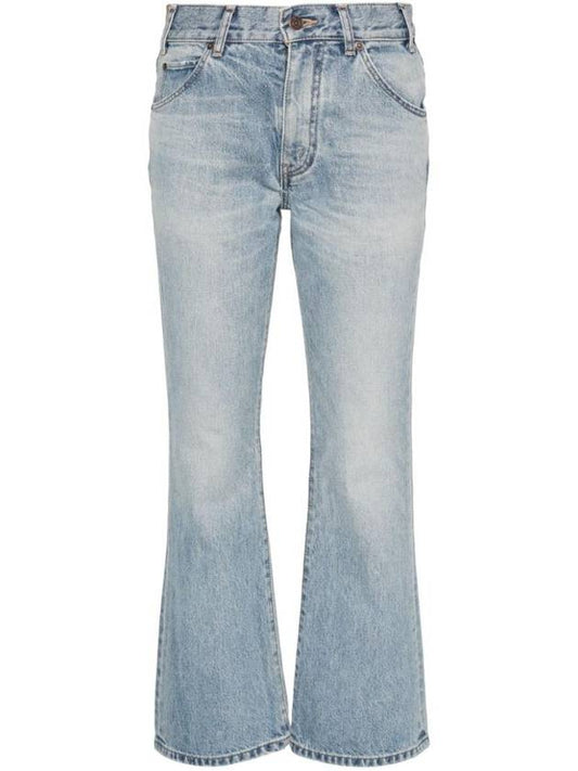 CELINE Dylan Eclipse Wash Flared Jeans Blue