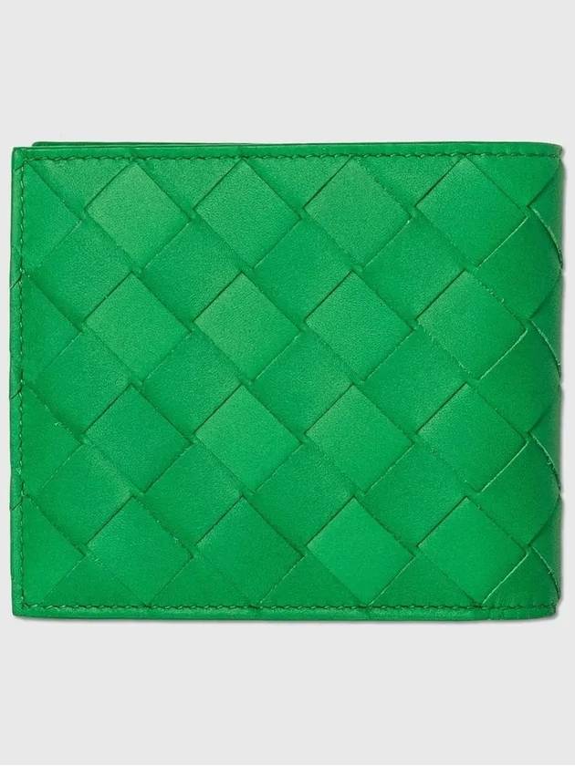 Bottega Veneta Intrecciato Bifold Half Wallet Green