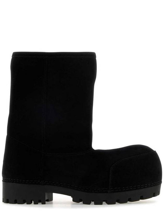 Balenciaga Alaska Fur Low Winter Boots Black