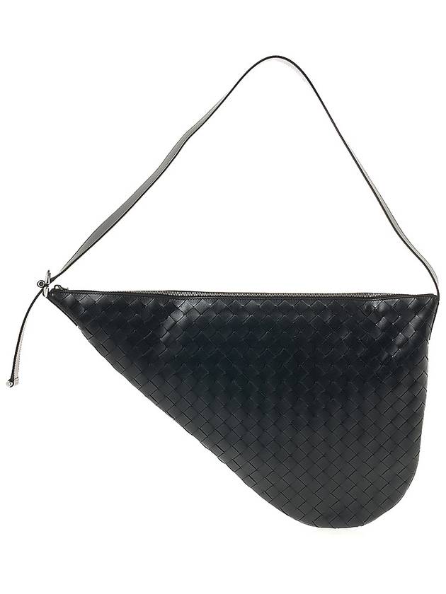 Bottega Veneta Intrecciato Virgule Cross Bag Black