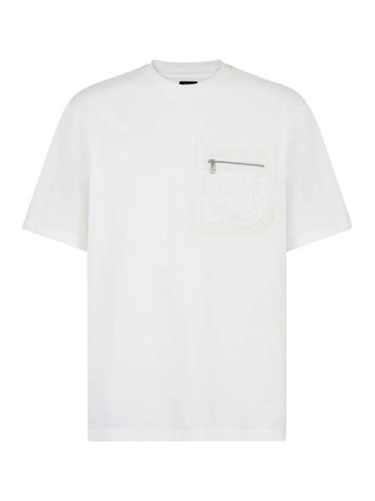 Fendi FF Logo Pocket Short Sleeve T-Shirt White