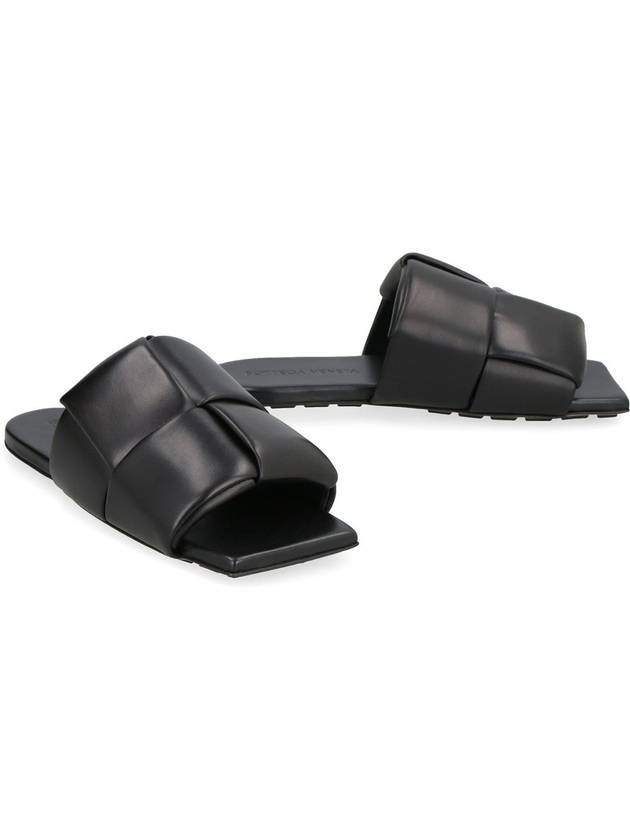 Bottega Veneta Bottega Veneta Intrecciato Patch Flat Mule Black