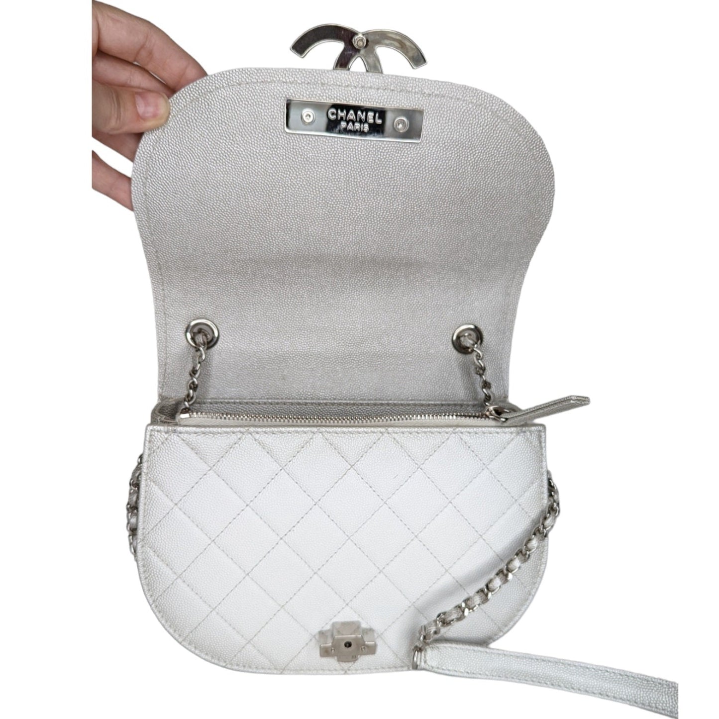 Chanel bag Calfskin Quilted Small Coco Curve Messenger Flap