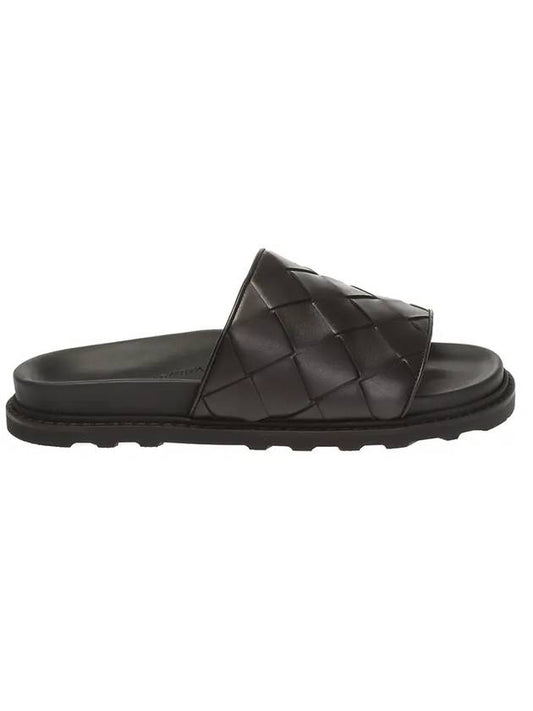Bottega Veneta Maxi Intrecciato Slippers Black
