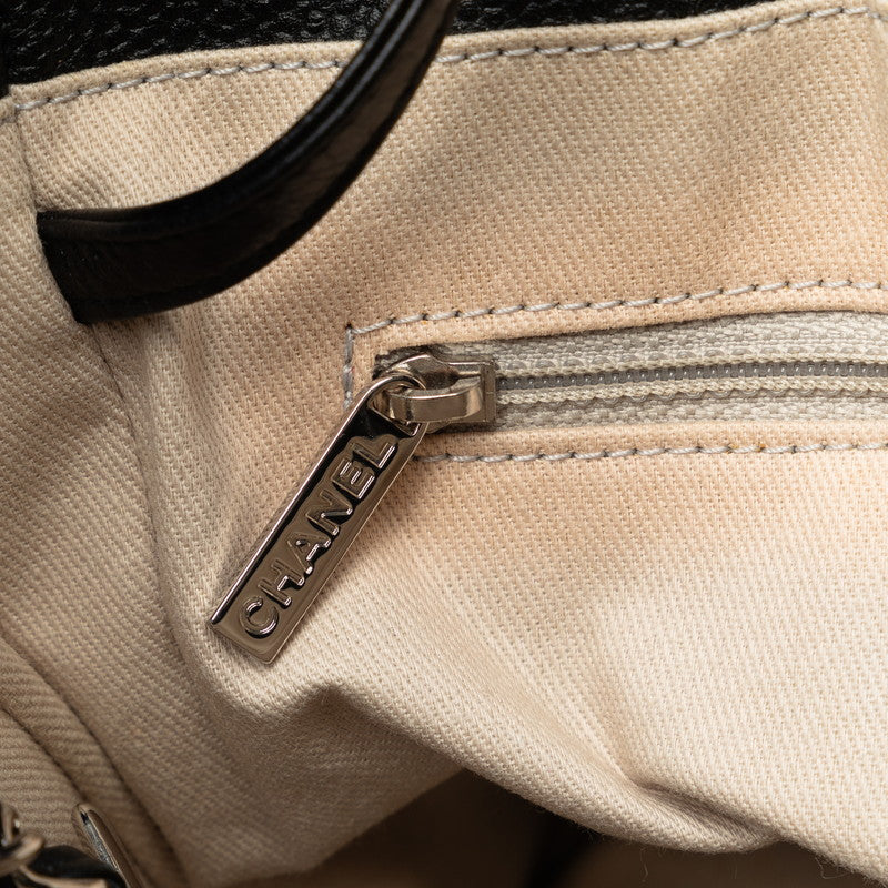 Chanel Deauville PM Chain Tote Bag Black