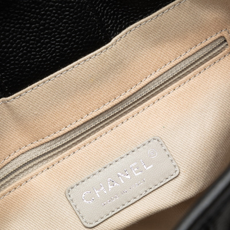 Chanel Deauville PM Chain Tote Bag Black