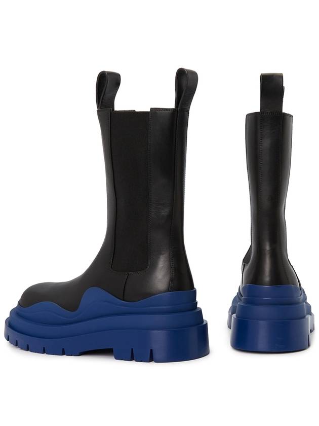 Bottega Veneta Tire Chelsea Boots Black Blue