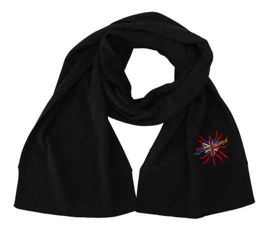Dolce & Gabbana Black Sacred Heart #DGLovesLondon Wrap Women's Scarf
