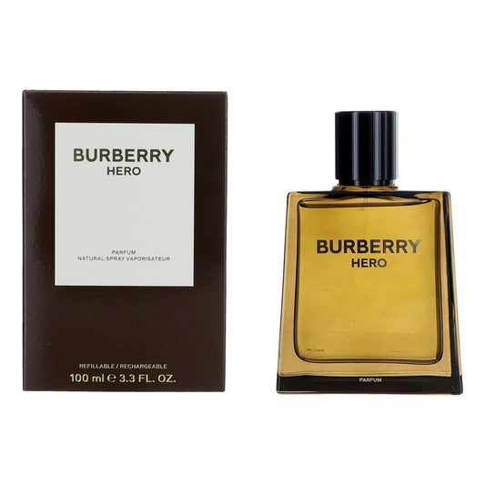 2pcs Burberry Hero by Burberry, 3.4 oz Parfum Spray for Men