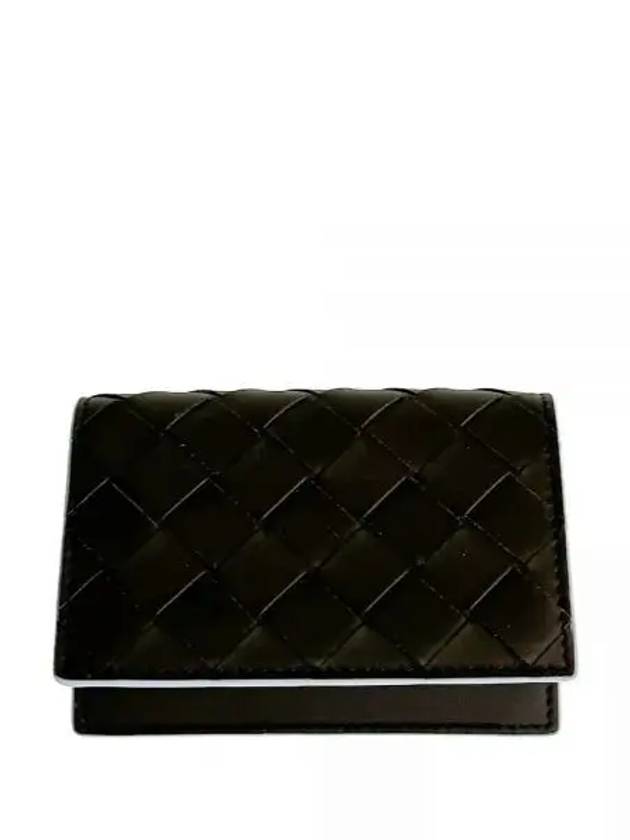 Bottega Veneta Intrecciato Flab Card Wallet Brown