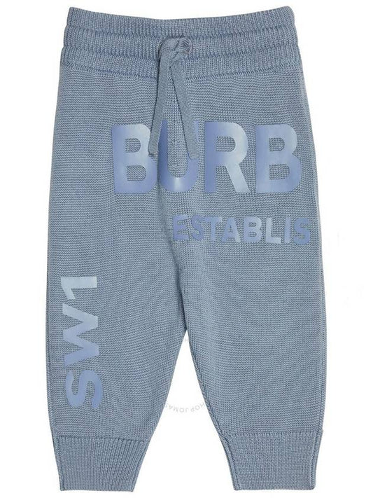Burberry Burberry Boys Clarise Knitted Joggers in Shale Blue Size 18M