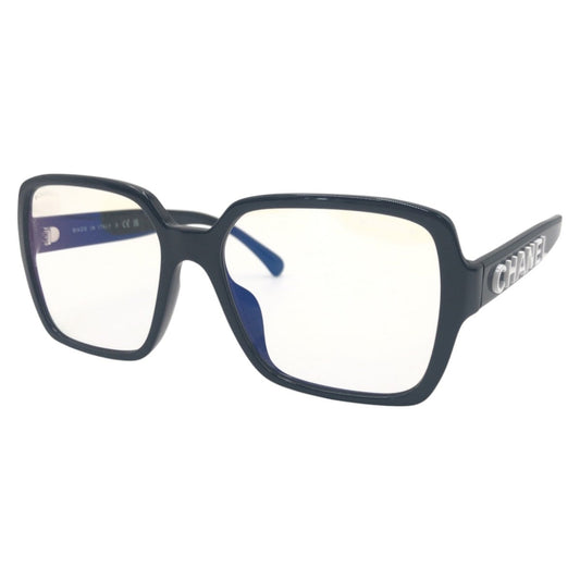 Chanel Square Shape Black Plastic Sunglasses