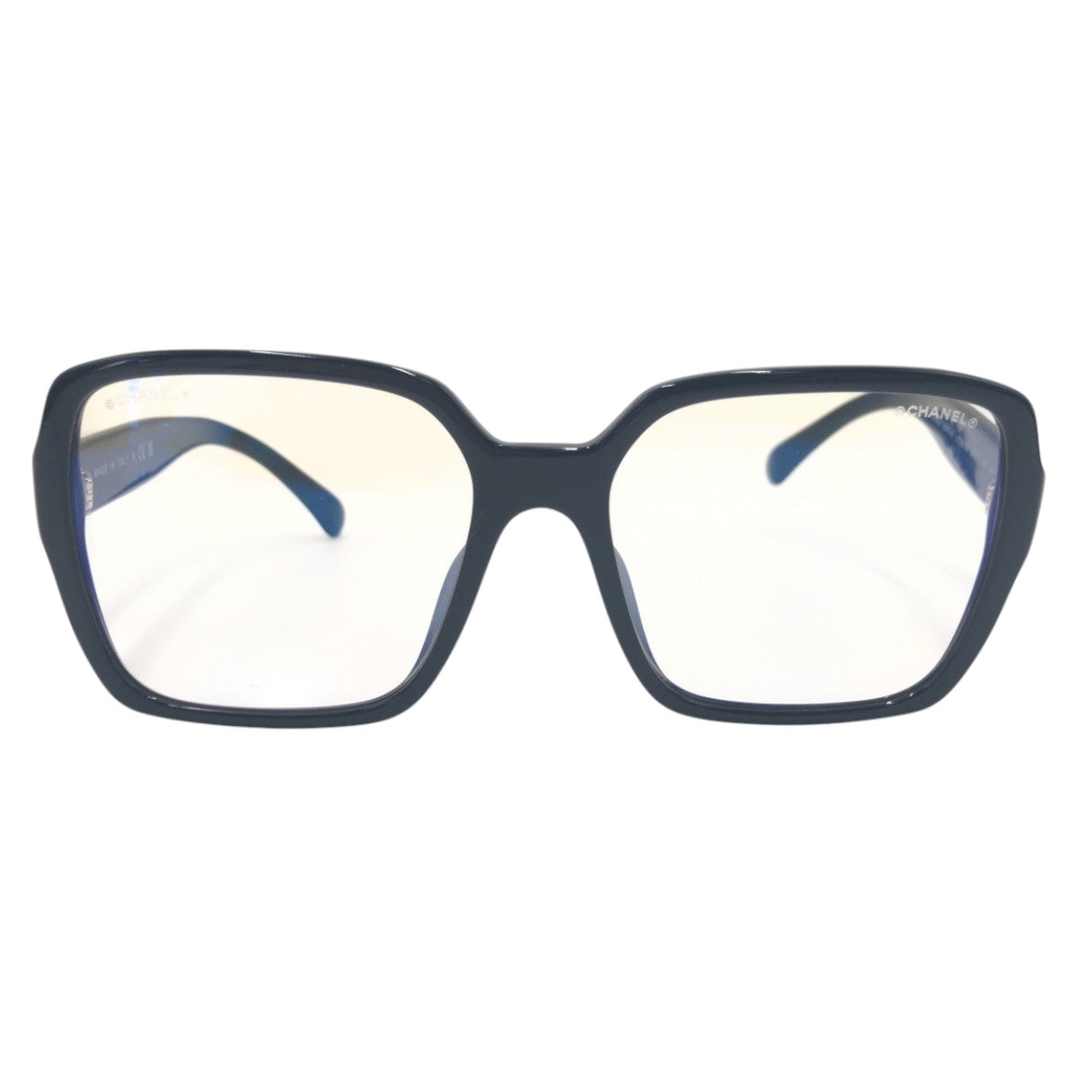 Chanel Square Shape Black Plastic Sunglasses