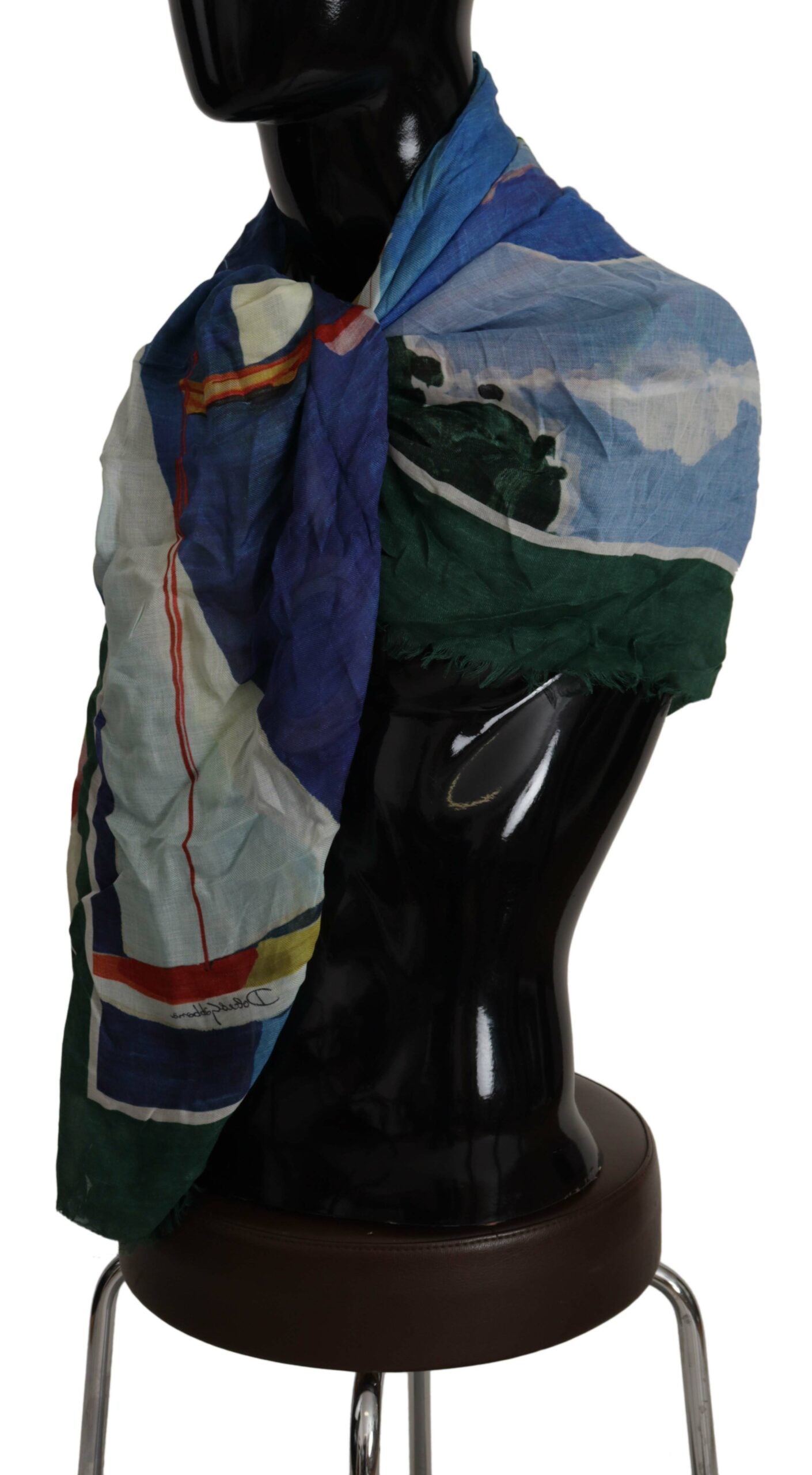 Dolce & Gabbana Multicolor Sorrento DG Shawl Fringe Women's Scarf