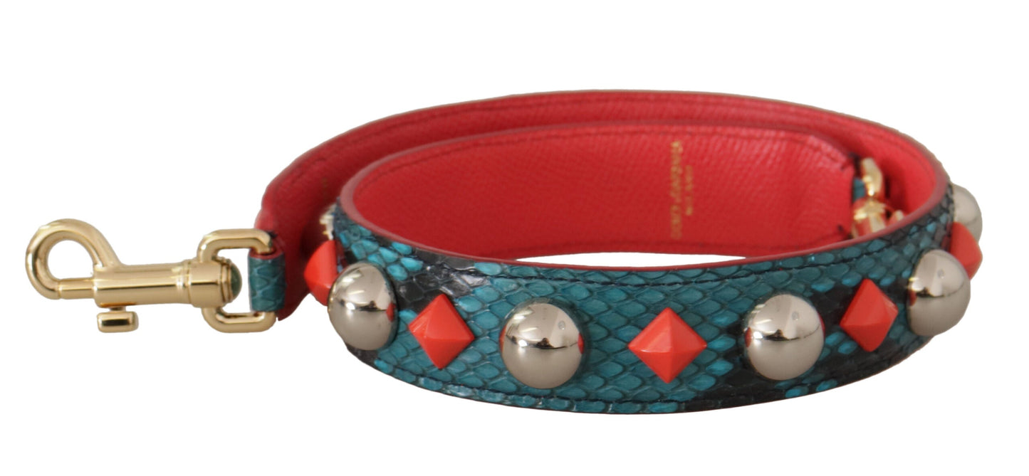 Dolce & Gabbana Green Crystals Leather Bag Shoulder Women's Strap