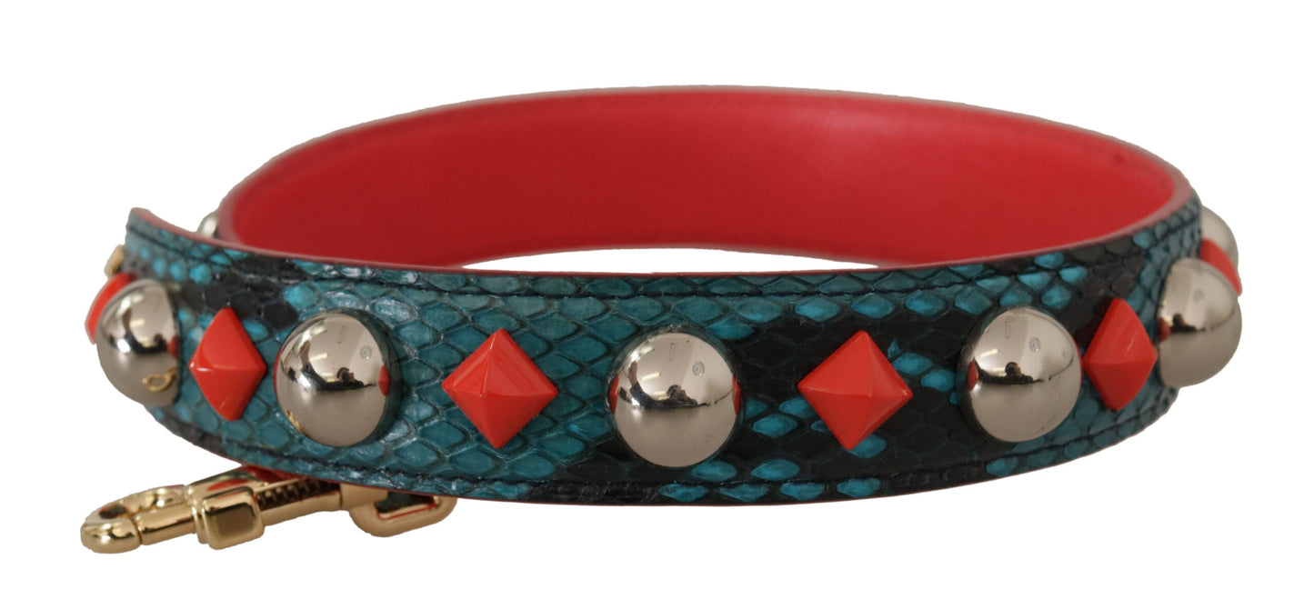 Dolce & Gabbana Green Crystals Leather Bag Shoulder Women's Strap