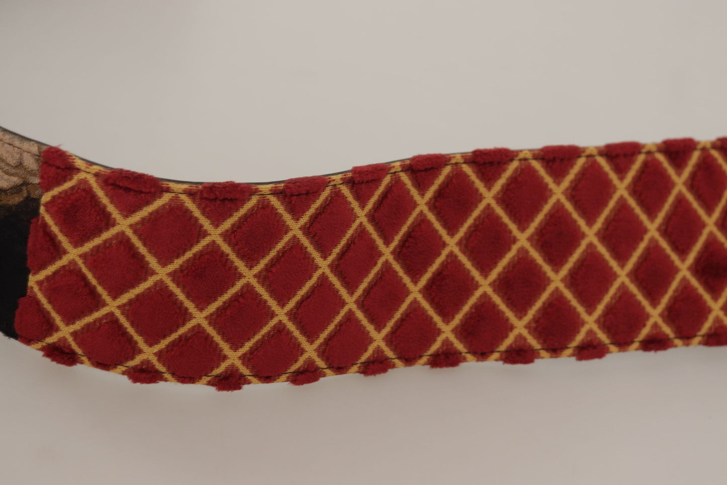 Dolce & Gabbana Multicolor Wide Leather Floral Gold Metal Buckle Women's Belt