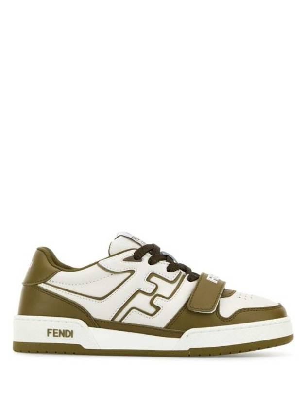 Fendi Women's Match Logo Lettering Low Top Sneakers Green