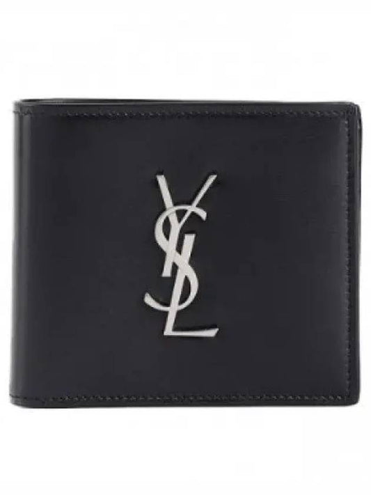 Saint Laurent East/West Wallet In Smooth Leather Black