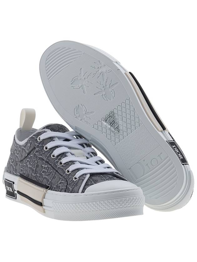 B23 Oblique Canvas Low Top Sneakers Ruthenium Dior