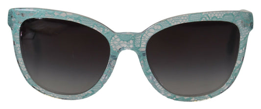 Dolce & Gabbana Blue DG4190 Lace Crystal Acetate Butterfly Women's Sunglasses