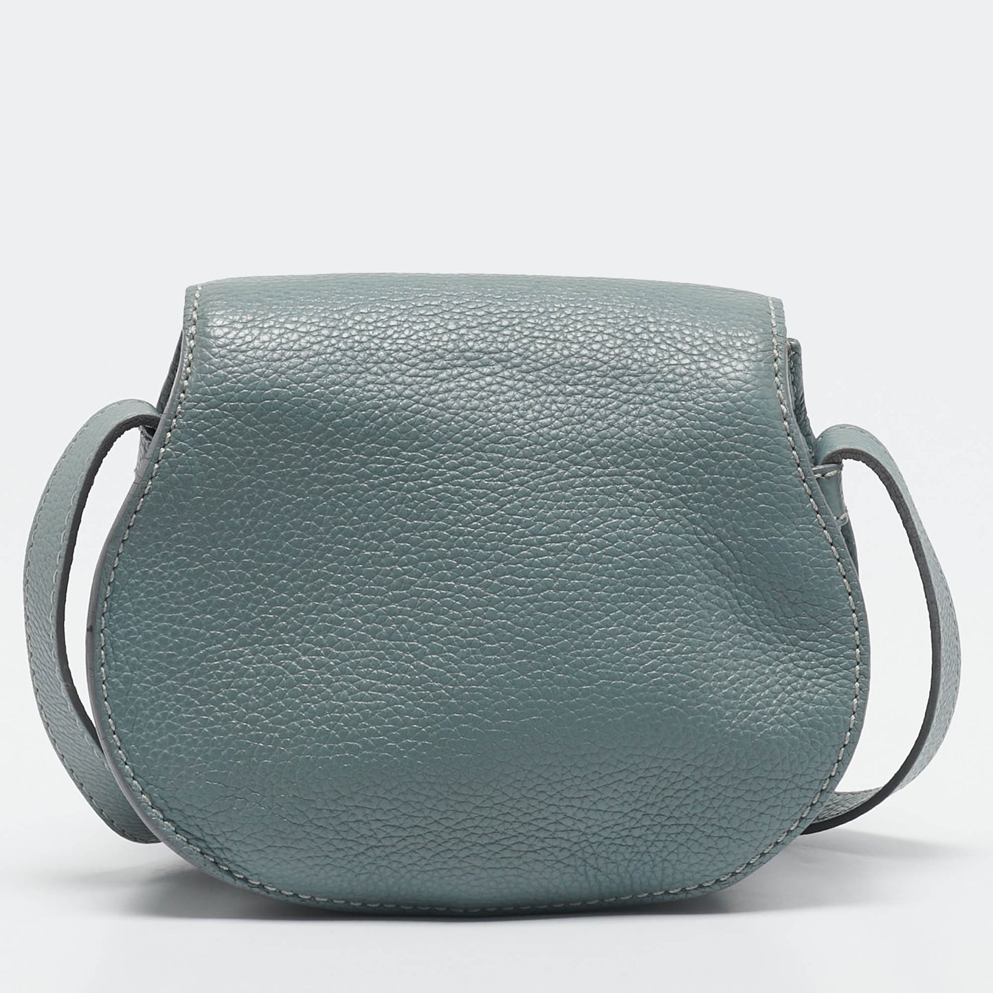 Chloe Light Blue Leather Mini Marcie Crossbody Bag
