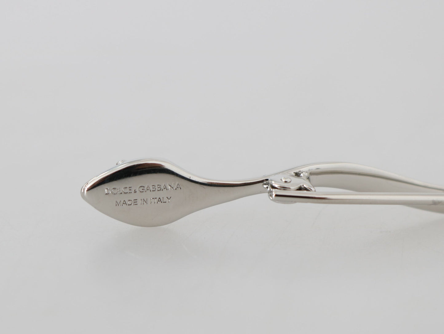 Dolce & Gabbana Silver Brass Crystal Spilla Serpente Mens Brooch Women's Pin