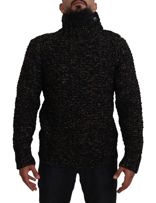 Dolce & Gabbana Brown Fatto A Mano Turtleneck Pullover Men's Sweater