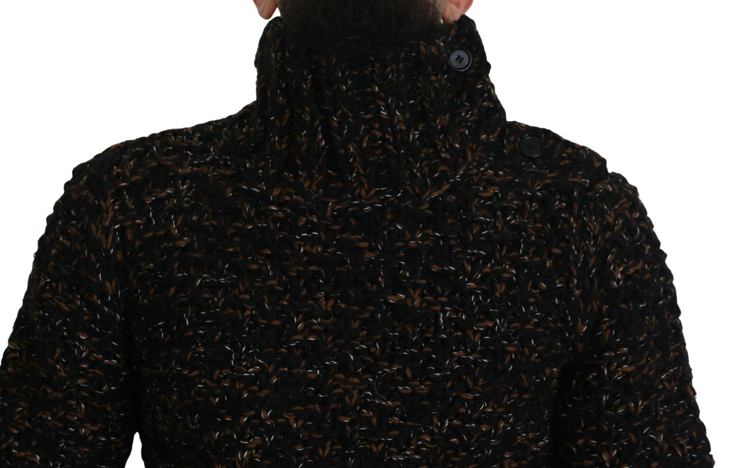 Dolce & Gabbana Brown Fatto A Mano Turtleneck Pullover Men's Sweater