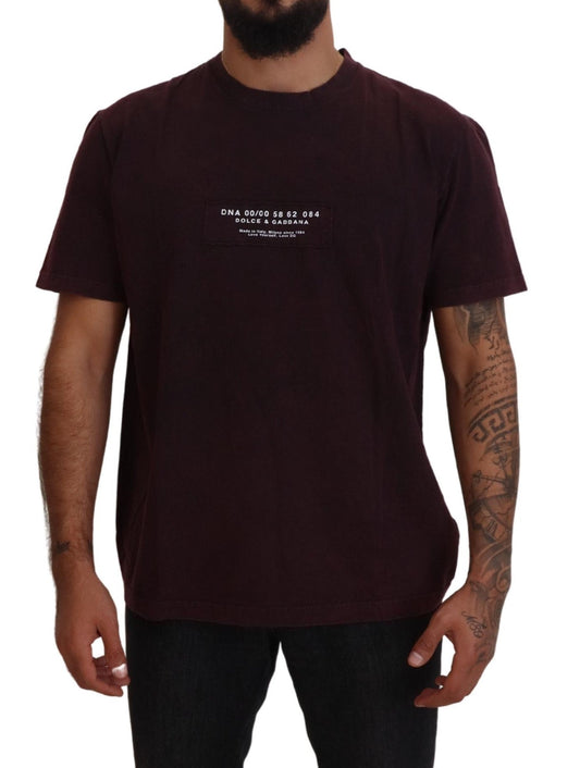 Dolce & Gabbana Bordeaux Crewneck Short Sleeve  Men's T-shirt