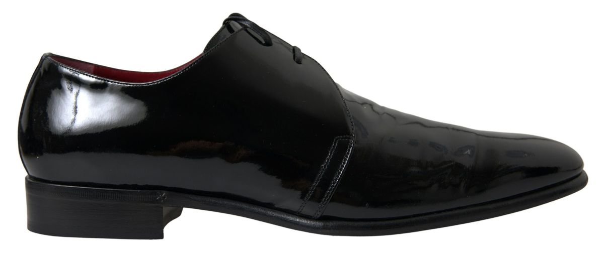 Dolce & Gabbana Black Patent Leather Formal Men's Shoes