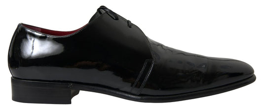 Dolce & Gabbana Black Patent Leather Formal Men's Shoes