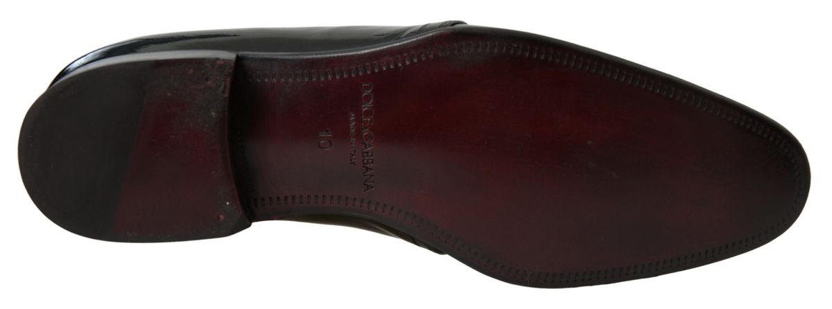 Dolce & Gabbana Black Patent Leather Formal Men's Shoes