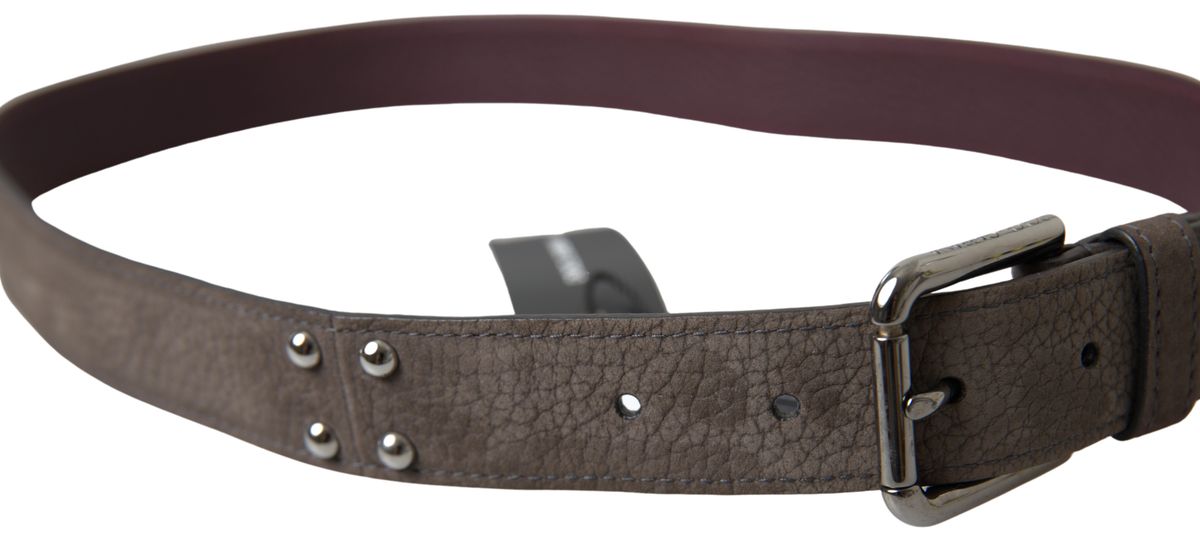 Dolce & Gabbana Brown Leather Metal Buckle Men Cintura Men's Belt