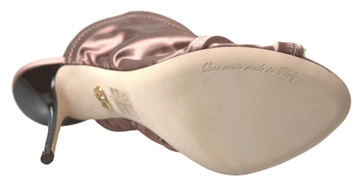 Dolce & Gabbana Light brown Slingback Corset Style Fastening stiletto Women's heels