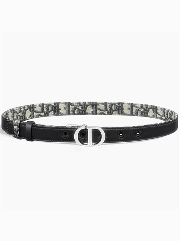 30 Montaine 20MM Reversible Leather Belt Blue Beige Dior