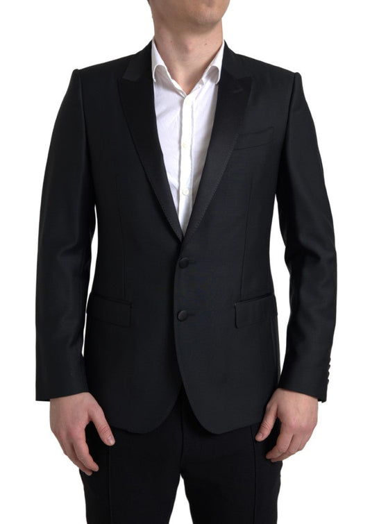 Dolce & Gabbana Black Wool Single Breasted MARTINI Men's Blazer