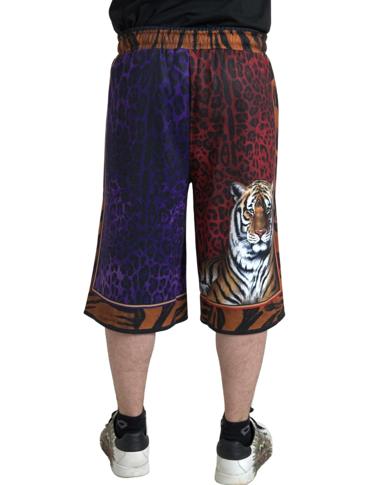 Dolce & Gabbana Multicolor Tiger Print Men Bermuda Men's Shorts