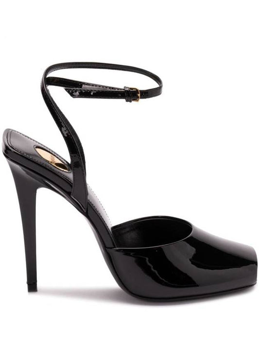 Saint Laurent Saint Laurent La Scandale Sandals In Patent Leather Shoes