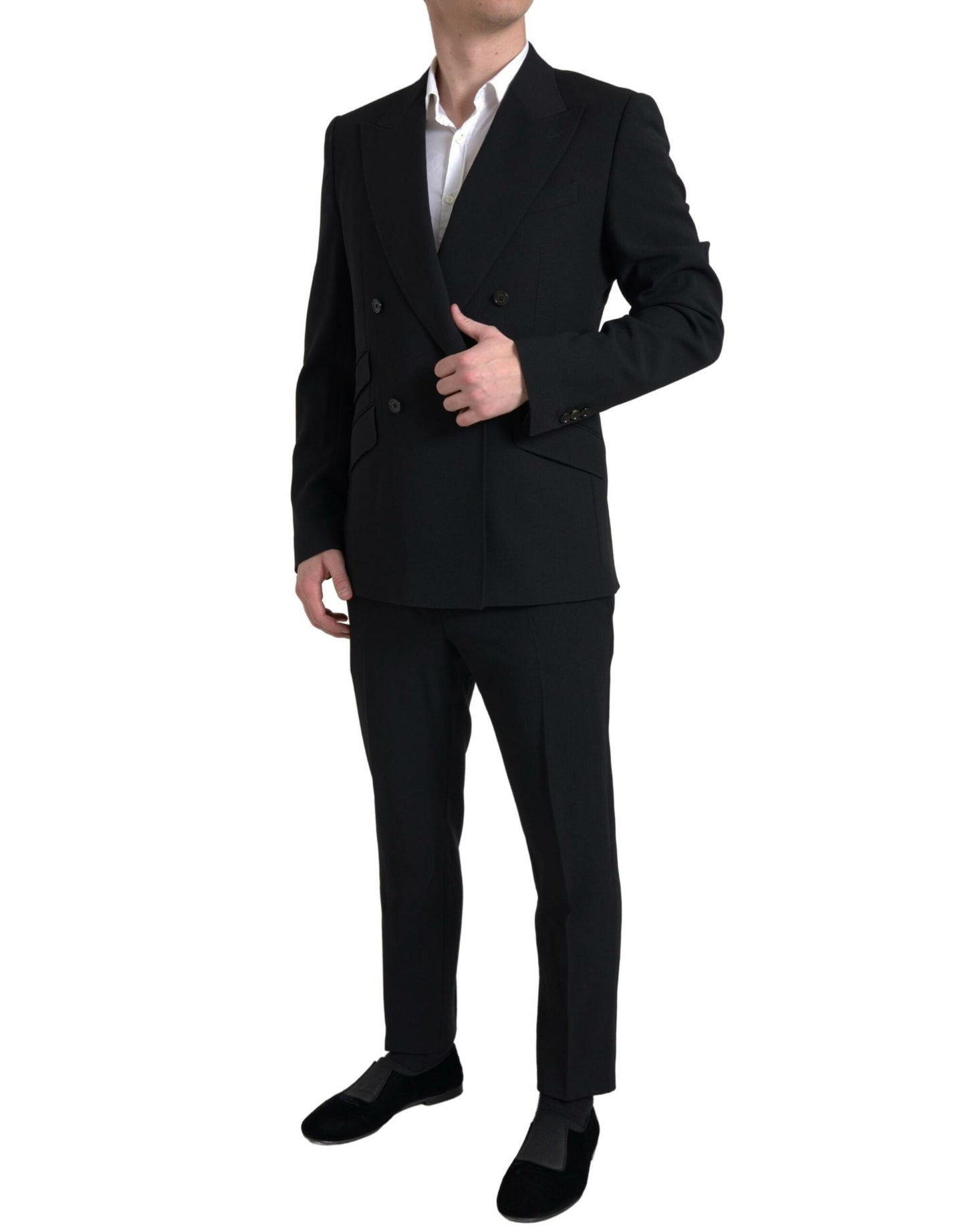 Dolce & Gabbana Black 2 Piece Double Breasted SICILIA Men's Suit