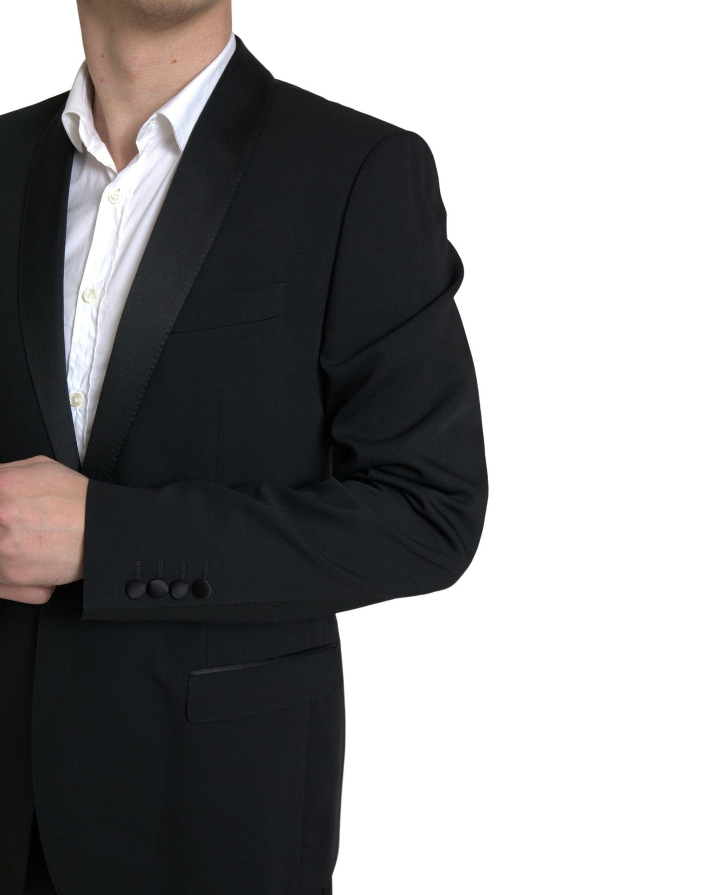 Dolce & Gabbana Black 2 Piece Single Breasted MARTINI Men's Suit