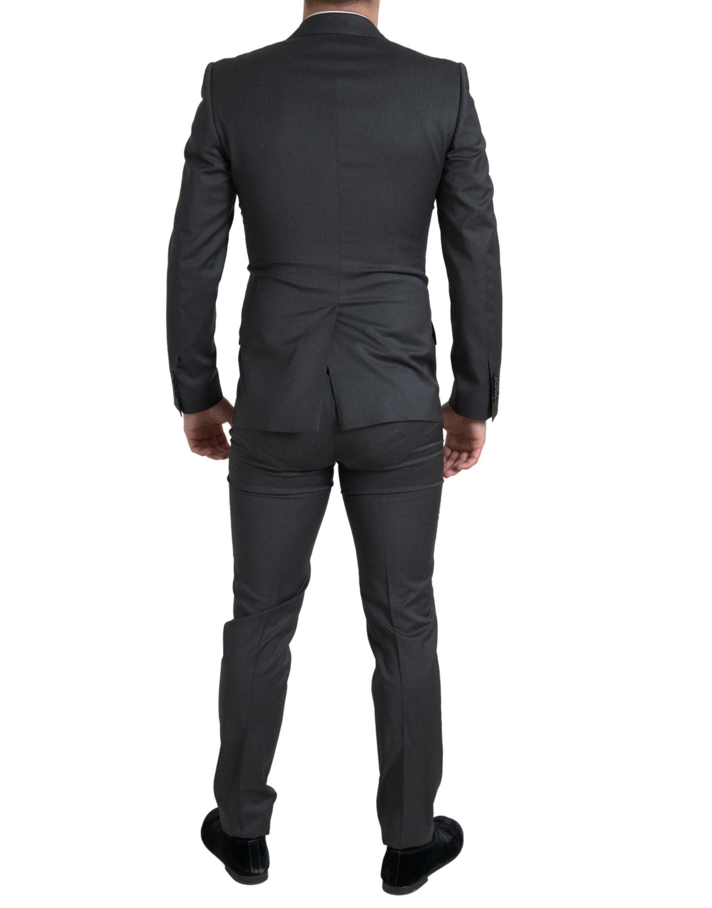Dolce & Gabbana Gray 2 Piece Double Breasted SICILIA Men's Suit