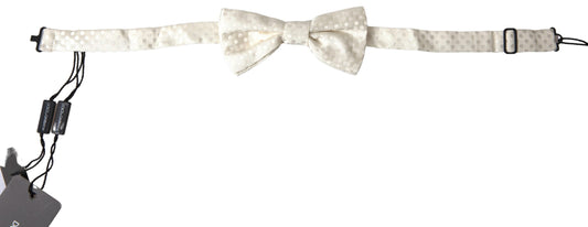 Dolce & Gabbana Ivory Fantasy Pattern Adjustable Neck Papillon Bow Men's Tie