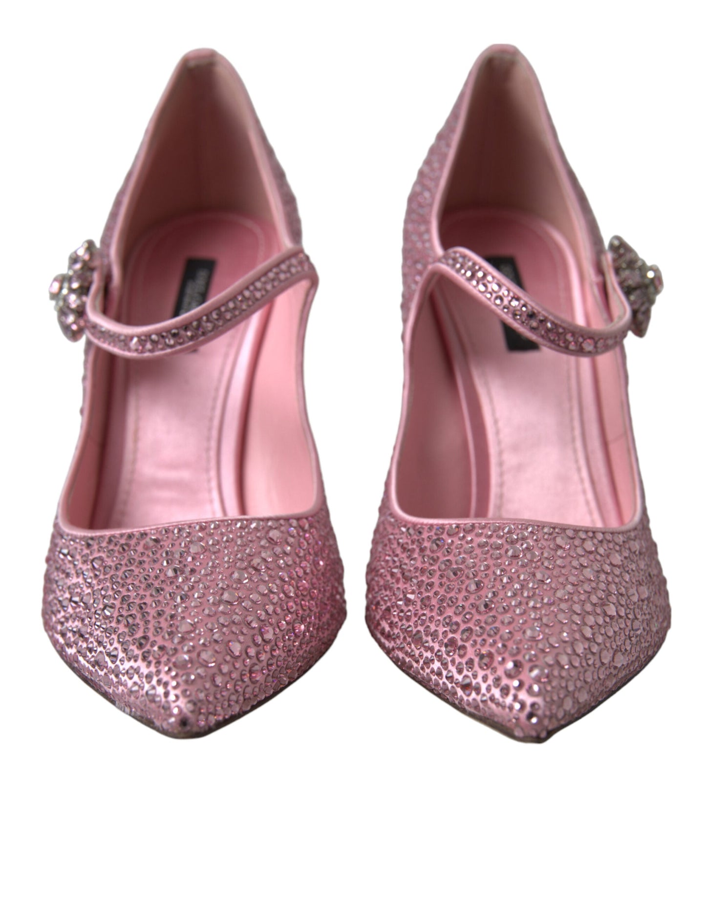 Dolce & Gabbana Pink Strass Crystal Heels Pumps Women's Shoes