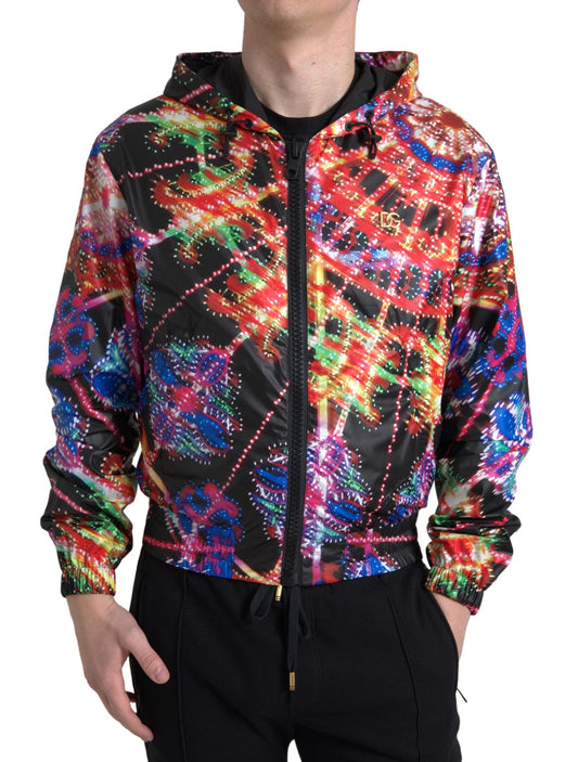 Dolce & Gabbana Multicolor Hooded Sweatshirt Men's Sweater